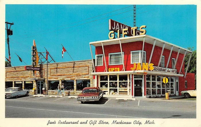Jans Restaurant - Old Postcard Photo (newer photo)